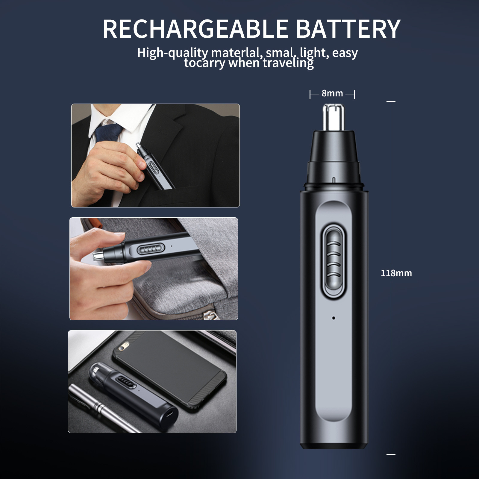 Nose Hair Trimmer for Men Elec - Electric Shaver Rotary recension och pris