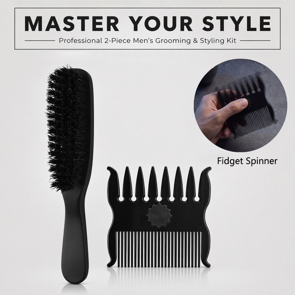 1/2Pcs Set Hairstyle Comb 360° - Men'S Grooming Hairstyles recension och pris