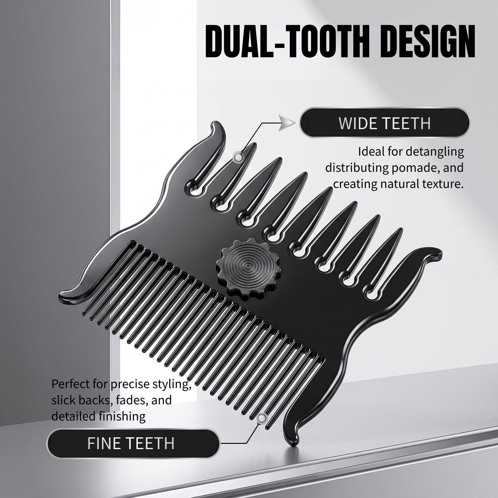 1/2Pcs Set Hairstyle Comb 360° - Men'S Grooming Hairstyles recension och pris