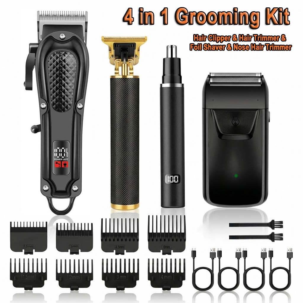 4 in 1 Men's Hair Clipper Set, - Grooming Kit recension och pris