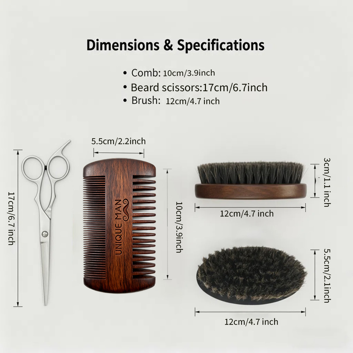 UNIQUE MAN Men's Beard Set, Bl - Grooming Kit recension och pris